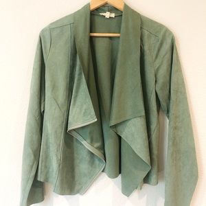 Sage Green Suede Light Weight Jacket